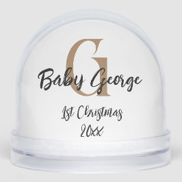 Custom Baby 1e Christmas unisex Monogramm Schneekugeln