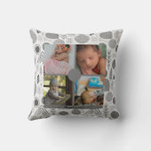 Custom Baby 4 Foto Collage Kissen (Rückseite)