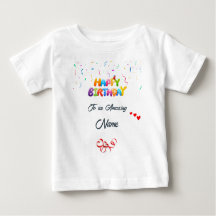 Custom Baby Birthday Geschenk T - Shirt - Soft & C
