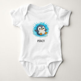 Custom Baby Bodysuit - Percy Pinguin Name Outfit Baby Strampler
