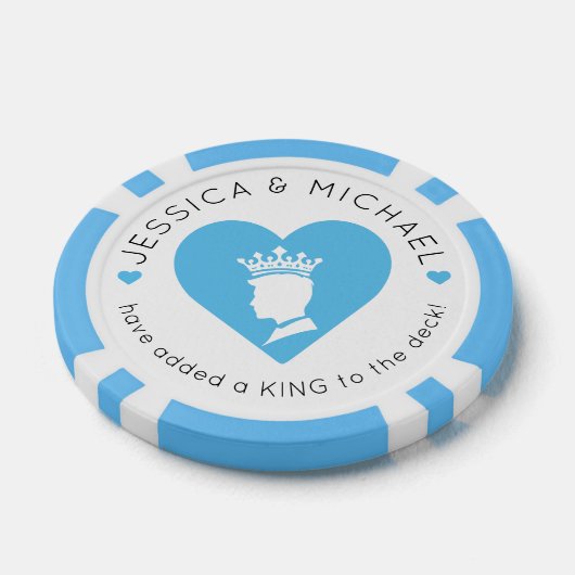 Custom Baby Boy Birth Ankündigung Personalisiert Pokerchips (Einzeln)