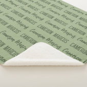 Custom Baby Boy Blanket wiederholt Namen sage Gree Sherpadecke (3/4)