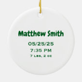 Custom Baby Boy First Christmas Ornament Bear (Hinten)