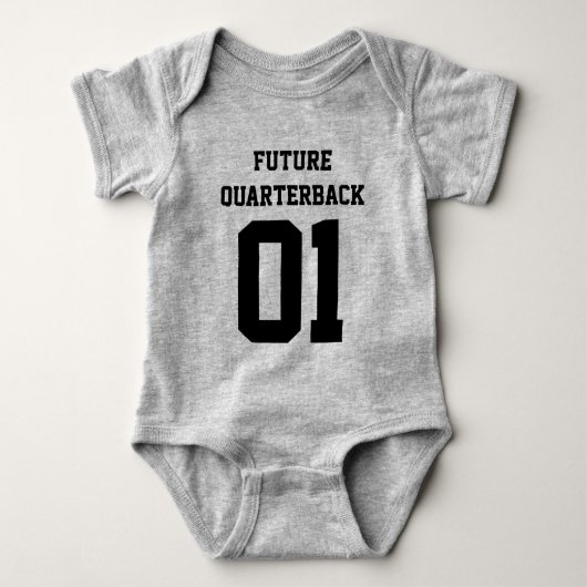 Custom Baby Boy Football Jersey Bodysuit Baby Strampler (Vorderseite)