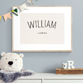 Custom Baby Boy Name Drucken Minimalistisches Kind Poster