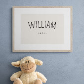 Custom Baby Boy Name Drucken Minimalistisches Kind Poster