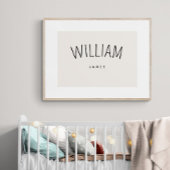 Custom Baby Boy Name Drucken Minimalistisches Kind Poster