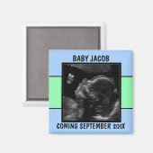 Custom Baby Boy Ultrasound Foto Magnet (Vorderseite/Rückseite)