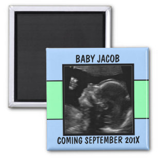 Custom Baby Boy Ultrasound Foto Magnet