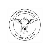 Custom Baby Calf Dieses Buch gehört zum Namen des  Gummistempel (Prägung)