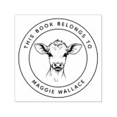 Custom Baby Calf Dieses Buch gehört zum Namen des Permastempel (Design)