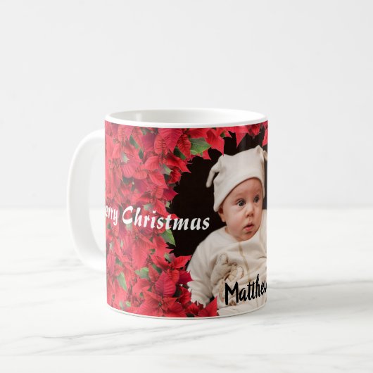 Custom Baby/Child Foto Christmas Kaffeetasse (Vorderseite Links)
