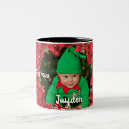 Custom Baby/Child Foto Christmas Zweifarbige Tasse