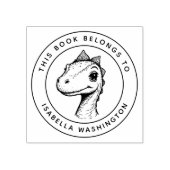 Custom Baby Dino Dieses Buch gehört zum Namen des  Gummistempel (Prägung)