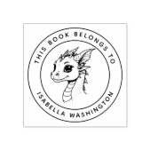 Custom Baby Dragon Dieses Buch gehört zum Namen de Gummistempel (Prägung)