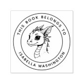 Custom Baby Dragon Dieses Buch gehört zum Namen de Permastempel (Design)