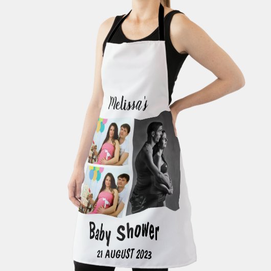 Custom Baby Dusche 3 Foto Collage Schürze (InSitu)