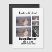 Custom Baby Dusche 5 Foto Collage Magneteinladung (Vorne/Hinten)