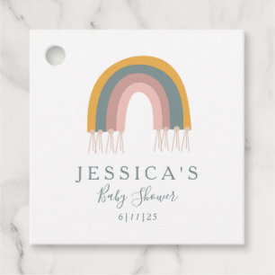 Custom Baby Dusche Boho Rainbow Minimalistisch Mut Geschenkanhänger