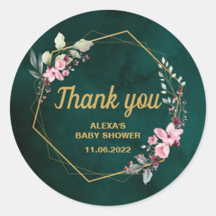 Custom Baby Dusche Vielen Dank Runder Aufkleber