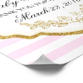 Custom Baby Duschgel, rosa Gold, Willkommenspender Poster (Ecke)