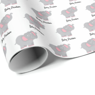 Custom Baby Elephant Baby Dusche Geschenkpapier
