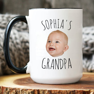 Custom Baby Face Baby Foto Weihnachtsgrandpa Gigi Tasse