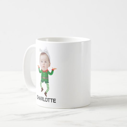 Custom Baby Face Elf Kaffeetasse (Vorderseite Links)