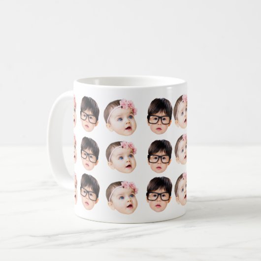 Custom Baby Face Father's, Mother's Day Gift Chris Kaffeetasse (Vorderseite Links)