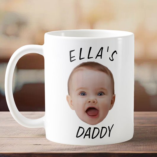 Custom Baby Face Foto Daddy Geschenk Kaffeetasse