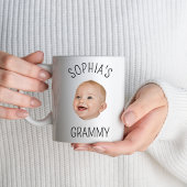Custom Baby Face Foto Mama Vater Oma Oma Tasse