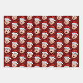 Custom Baby Face Foto Weihnachtsmannmütze Weihnach Geschenkpapier Set (Vorderseite 3)