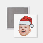 Custom Baby Face Foto Weihnachtsmannmütze Weihnach Magnet (Vorderseite/Rückseite)