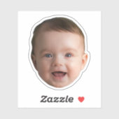 Custom Baby Face, Funny Custom Foto Aufkleber (Blatt)