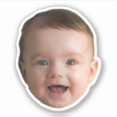 Custom Baby Face, Funny Custom Foto Aufkleber (Vorderseite)