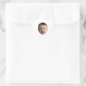 Custom Baby Face, Funny Custom Foto Herz-Aufkleber (Tasche)