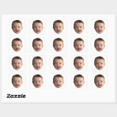 Custom Baby Face, Funny Custom Foto Quadratischer Aufkleber (Blatt)