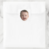 Custom Baby Face, Funny Custom Foto Quadratischer Aufkleber (Tasche)