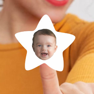 Custom Baby Face, Funny Custom Foto Stern-Aufkleber