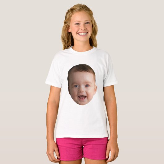 Custom Baby Face, Funny Custom Foto T-Shirt (Vorne ganz)