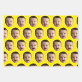Custom Baby Face, Funny custom photo Geschenkpapier Set (Vorderseite 3)