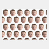 Custom Baby Face, Funny custom photo Geschenkpapier Set (Vorderseite)