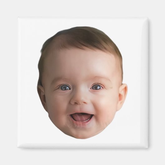 Custom Baby Face, Funny custom photo Magnet (Vorne)