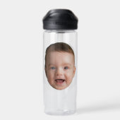 Custom Baby Face, Funny custom photo Trinkflasche (Rückseite)