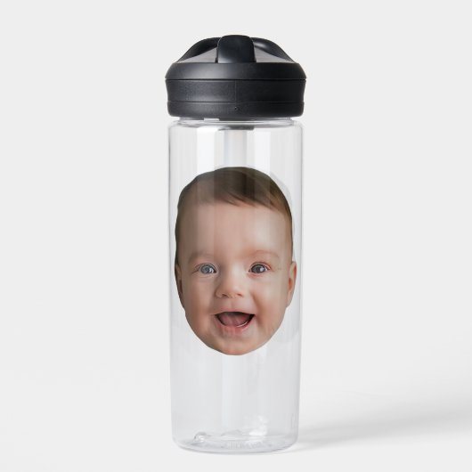 Custom Baby Face, Funny custom photo Trinkflasche (Vorderseite)