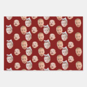Custom Baby Face Gift Wrap | Baby Face 3 Fotos Geschenkpapier Set (Vorderseite)