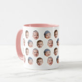 Custom Baby Face Mug Baby 3 Photos Tasse (Vorderseite Links)