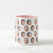 Custom Baby Face Mug Baby 3 Photos Tasse (Zentrum)