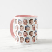 Custom Baby Face Mug Baby 3 Photos Tasse (Vorderseite Links)
