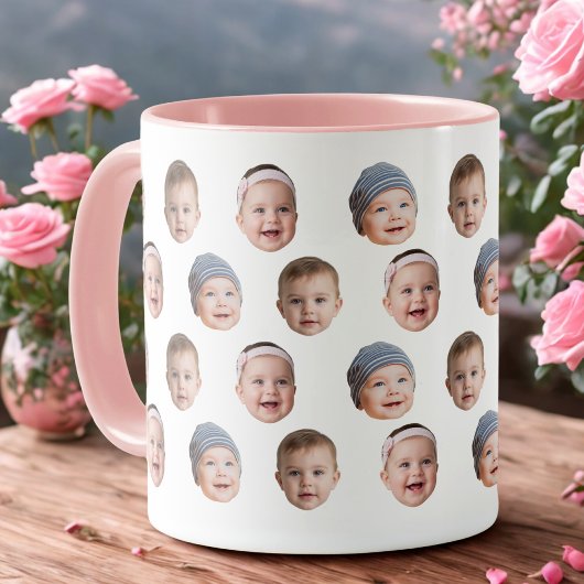 Custom Baby Face Mug Baby 3 Photos Tasse